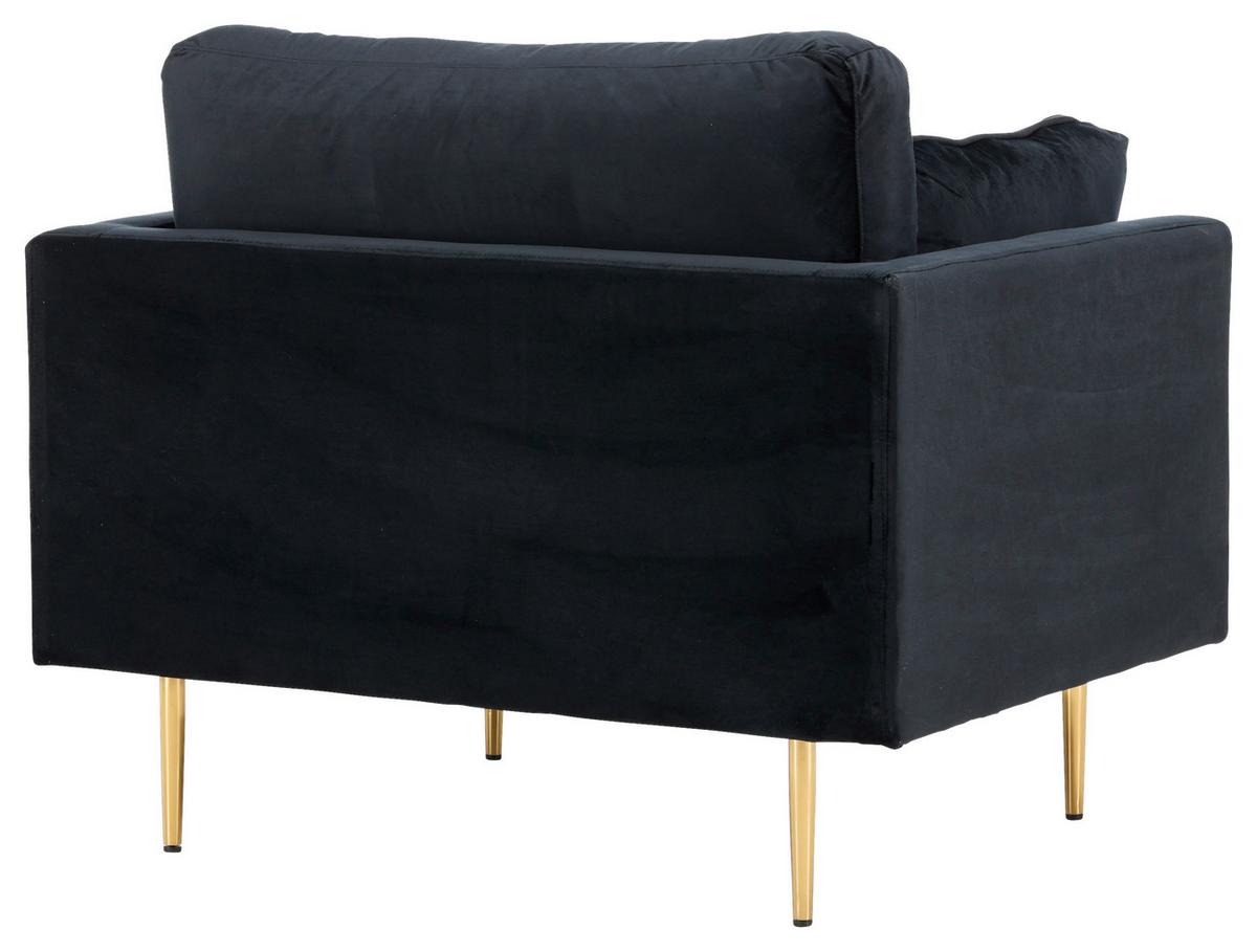 Sessel Boom - Hellbraun/Schwarz, Design, Textil/Metall (110/84/86cm) - Livetastic