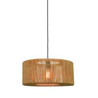 Hängeleuchte Iguazu H: 35 Cm 1-Flammig Höhenverstellbar - Hellbraun/Schwarz, Natur, Naturmaterialien/Kunststoff (52/35cm) - Good & Mojo