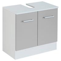 Waschbeckenunterschrank Riga Hellgrau/weiß B: 60 Cm - Hellgrau/Weiß, MODERN, Holzwerkstoff (60cm) - Held