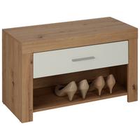 ŠATNÍ LAVICE MALTA - bílá/barvy dubu, Konvenční, kompozitní dřevo/plast (80/50/36cm) - Mömax