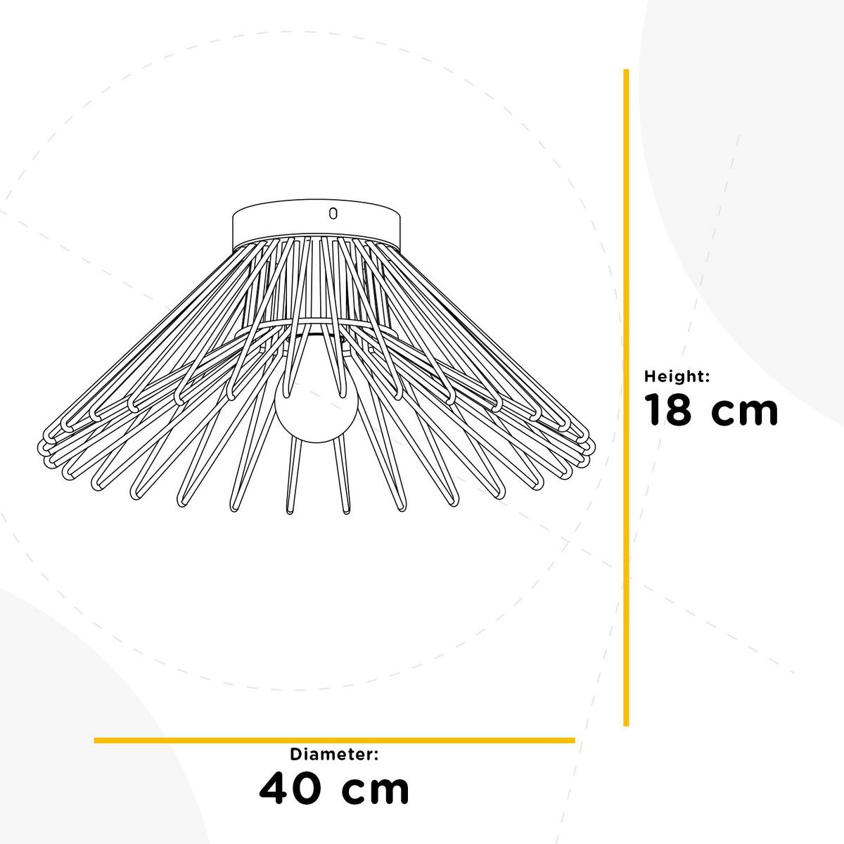 Deckenleuchte 5069/Plm - Schwarz, Design, Metall (40/18cm)