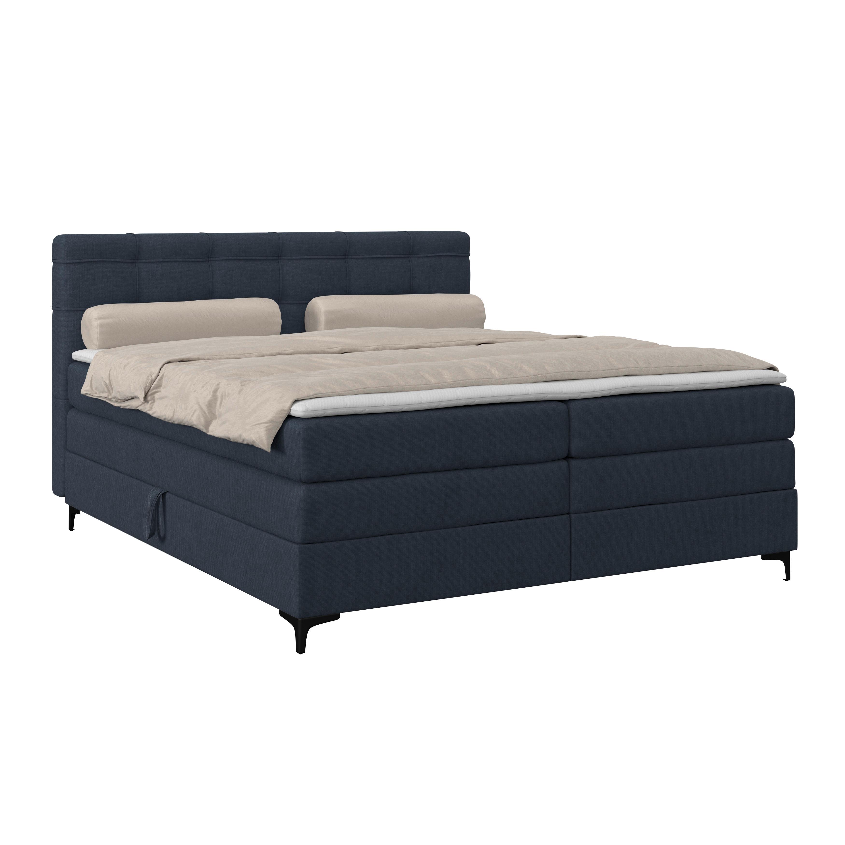 Boxspringbett MITTO Dunkelblau 160x200 cm