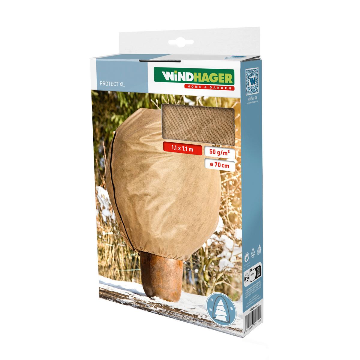 Wintervlieshaube, 110x110cm, witterungsbeständig - Beige, Basics, Kunststoff (110/110cm) - Windhager