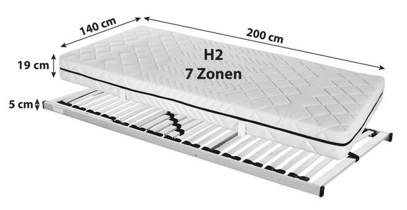 Set Taschenfederkernmatratze mit Lattenrost 140x200 cm H2 - (140/200cm) - Primatex