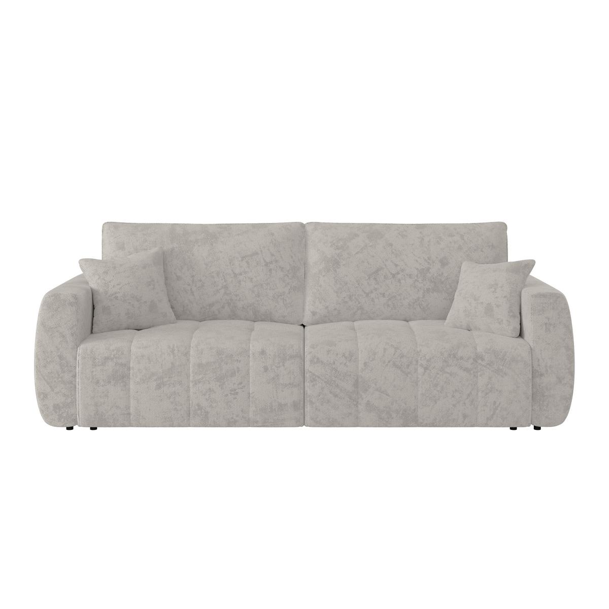 Schlafsofa Bali - Silberfarben/Schwarz, MODERN, Holz/Textil (245/74-90/104cm) - Luca Bessoni