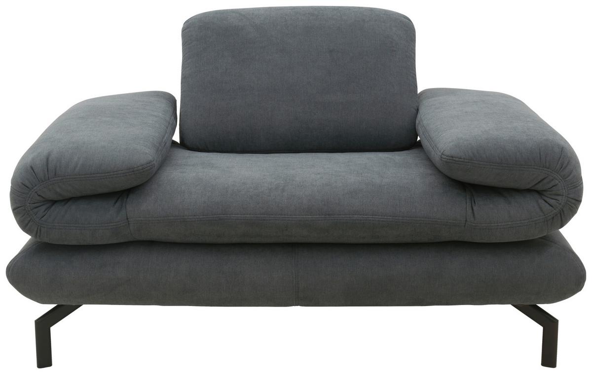 Sessel Looks Xiii - Dunkelgrau/Schwarz, Design, Textil (139 (197)/83 (110)/98cm) - LOOKS by W.Joop