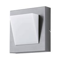 Außenwandleuchte Calgary 3,7w Metall Kunststoff, Wandmontage - Edelstahlfarben/Weiß, KONVENTIONELL, Kunststoff/Metall (20/20/9,5cm) - Eglo