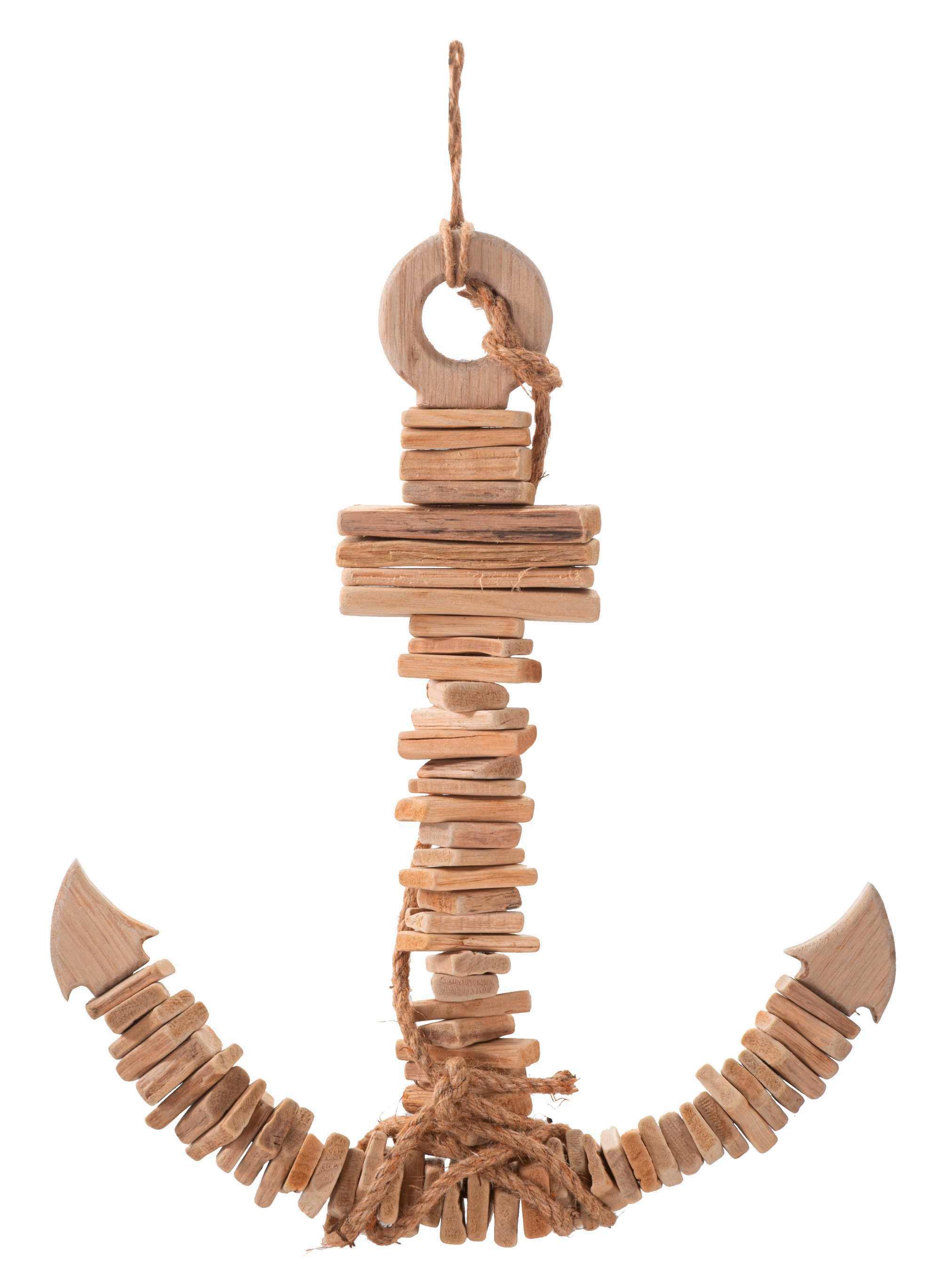Wanddeko Anchor Naturfarben B: 39 cm - Naturfarben, Basics, Holz (39/46/7cm)