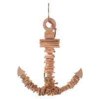 Wanddeko Anchor Naturfarben B: 39 cm - Naturfarben, Basics, Holz (39/46/7cm)