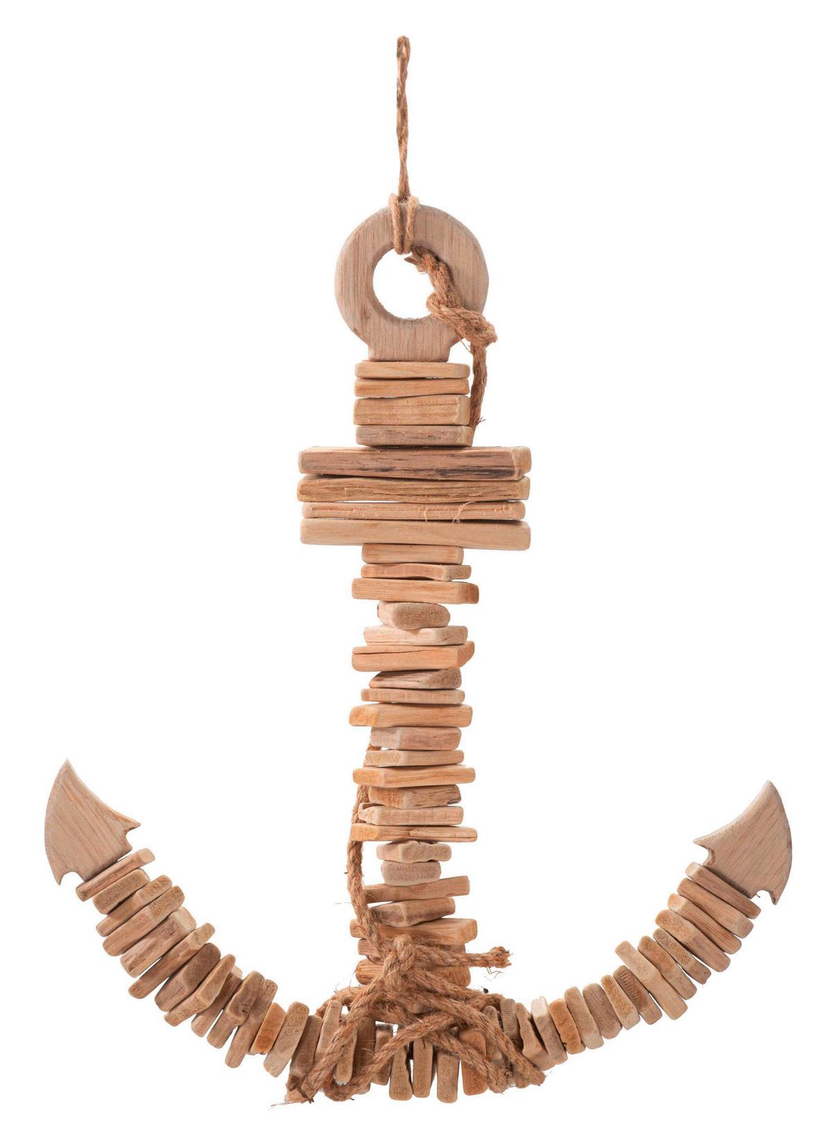 Wanddeko Anchor Naturfarben B: 39 cm - Naturfarben, Basics, Holz (39/46/7cm)