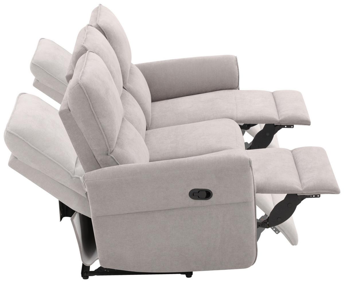 3-Sitzer-Sofa Redon Grau B: 200 cm - Schwarz/Grau, Basics, Holz/Textil (200/103/92cm) - Livetastic