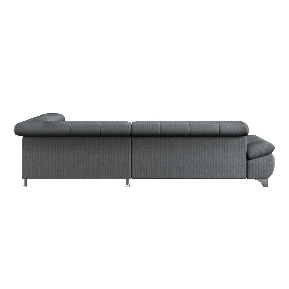 Ecksofa Mit Schlaffunktion Gemini Graphitfarben 312x234cm - Chromfarben/Graphitfarben, KONVENTIONELL, Textil (312/234cm)