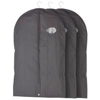Kleidersack Tommy Dunkelgrau, 3er-Set - Anthrazit, Basics, Kunststoff/Metall (60/100cm) - Homezone