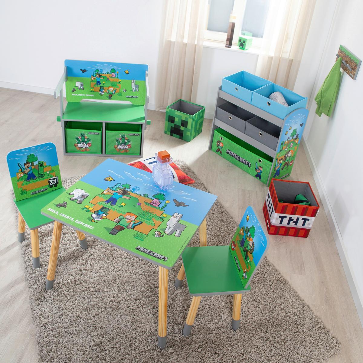 Kindersitzgruppe Minecraft - Multicolor, MODERN, Holz/Holzwerkstoff (60/50/49cm) - Minecraft