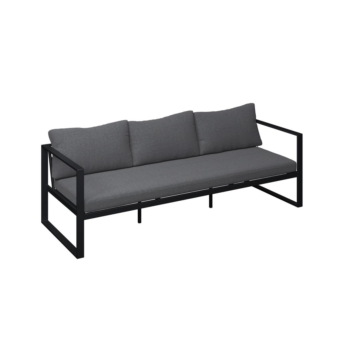 TERASOVÁ SEDACÍ SOUPRAVA AURELIA - antracitová, Moderní, kov/textil - Mömax