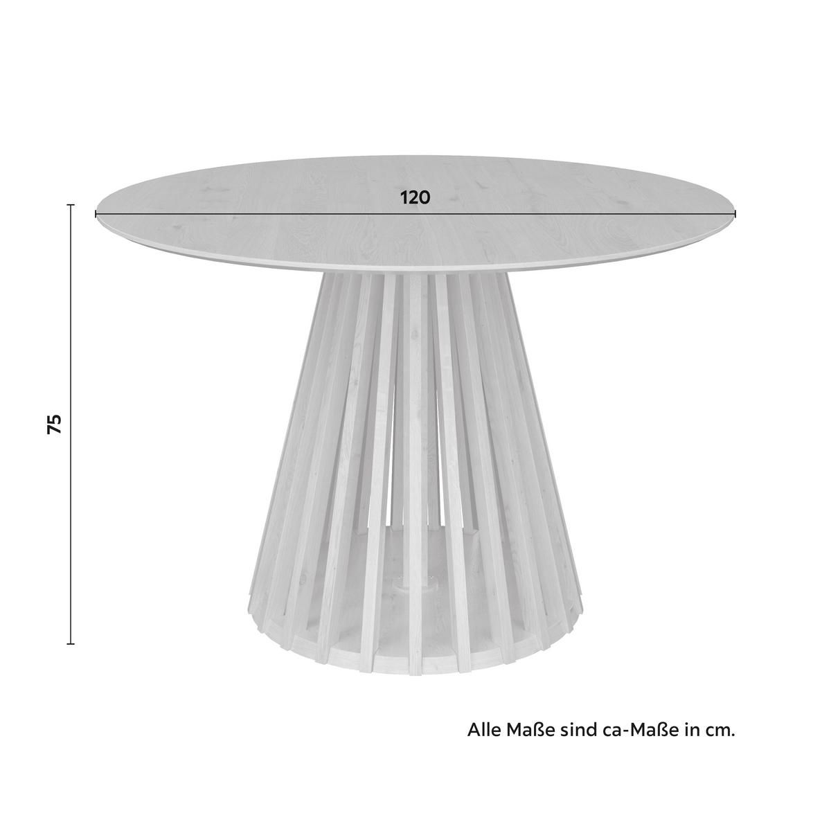 Jedálenský stôl dyha /masív ENNO 120 - farba duba, Modern, drevo/kompozitné drevo (120/120/75cm) - Bessagi Home