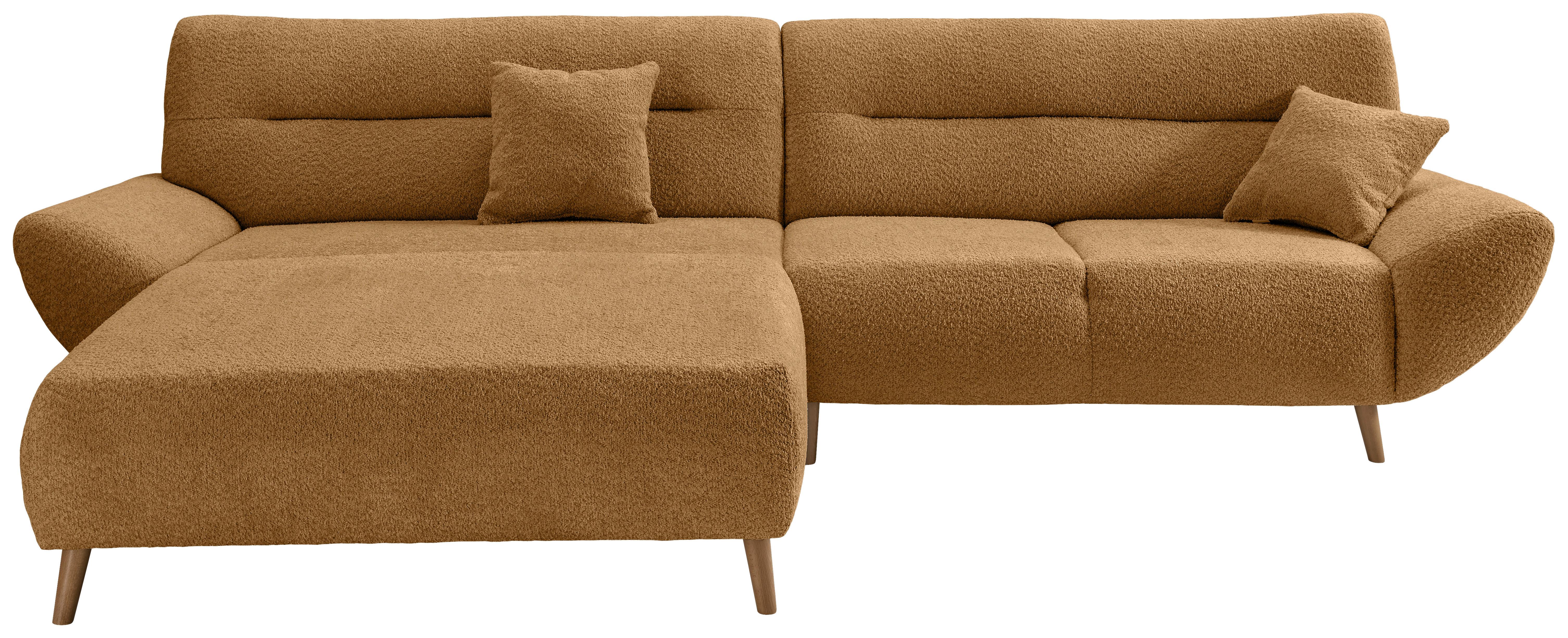 Ecksofa Drago Goldfarben S: 166x290 cm - Wildeiche/Goldfarben, KONVENTIONELL, Textil (166/290cm) - Sadena
