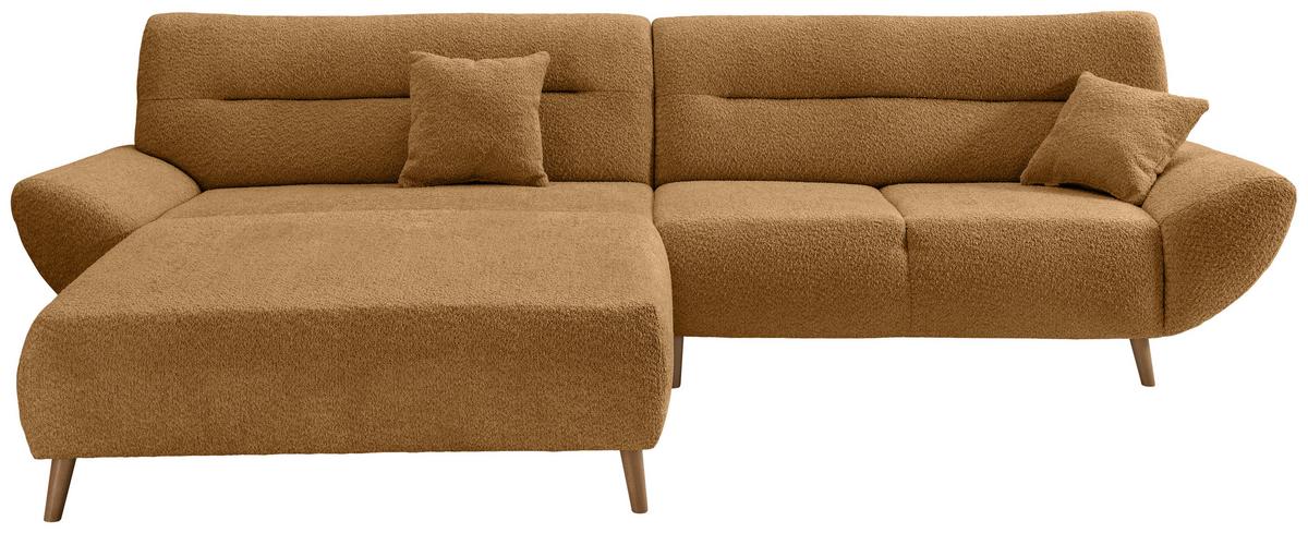 Ecksofa Drago Goldfarben S: 166x290 cm - Wildeiche/Goldfarben, KONVENTIONELL, Textil (166/290cm) - Sadena
