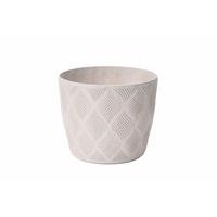 Obal na květináč GROW ECO WOOD 13 - bílá, Konvenční, plast (12,8/10,7cm) - Mömax