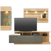 Wohnkombination Modern 3-Tlg. Limit, Matera/Eiche Dekor - MODERN, Glas/Holzwerkstoff (273/193,5/40cm)