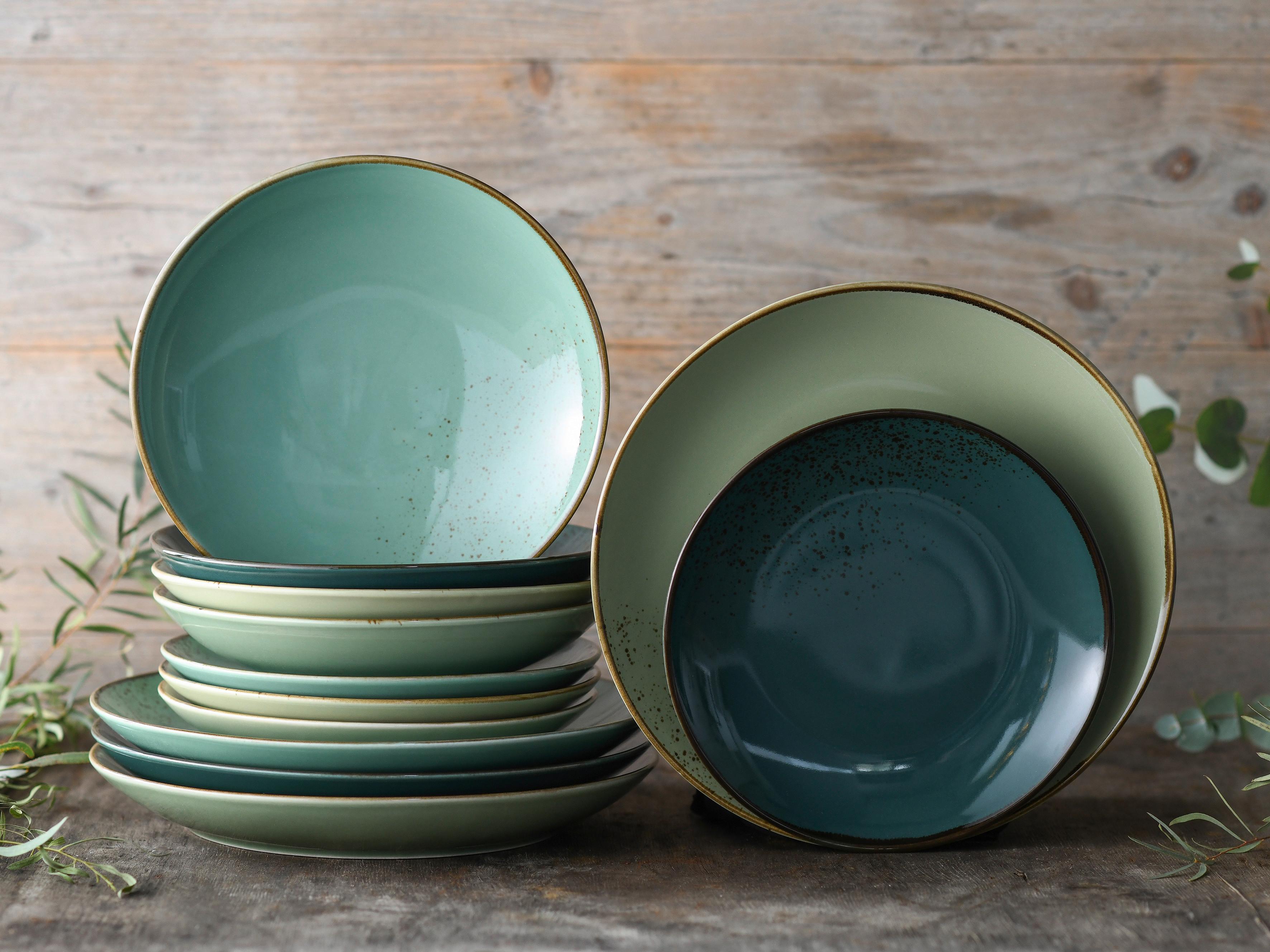 Jídelní souprava 12-dílná - vícebarevná, keramika (31,5/31,5/38cm) - Creatable