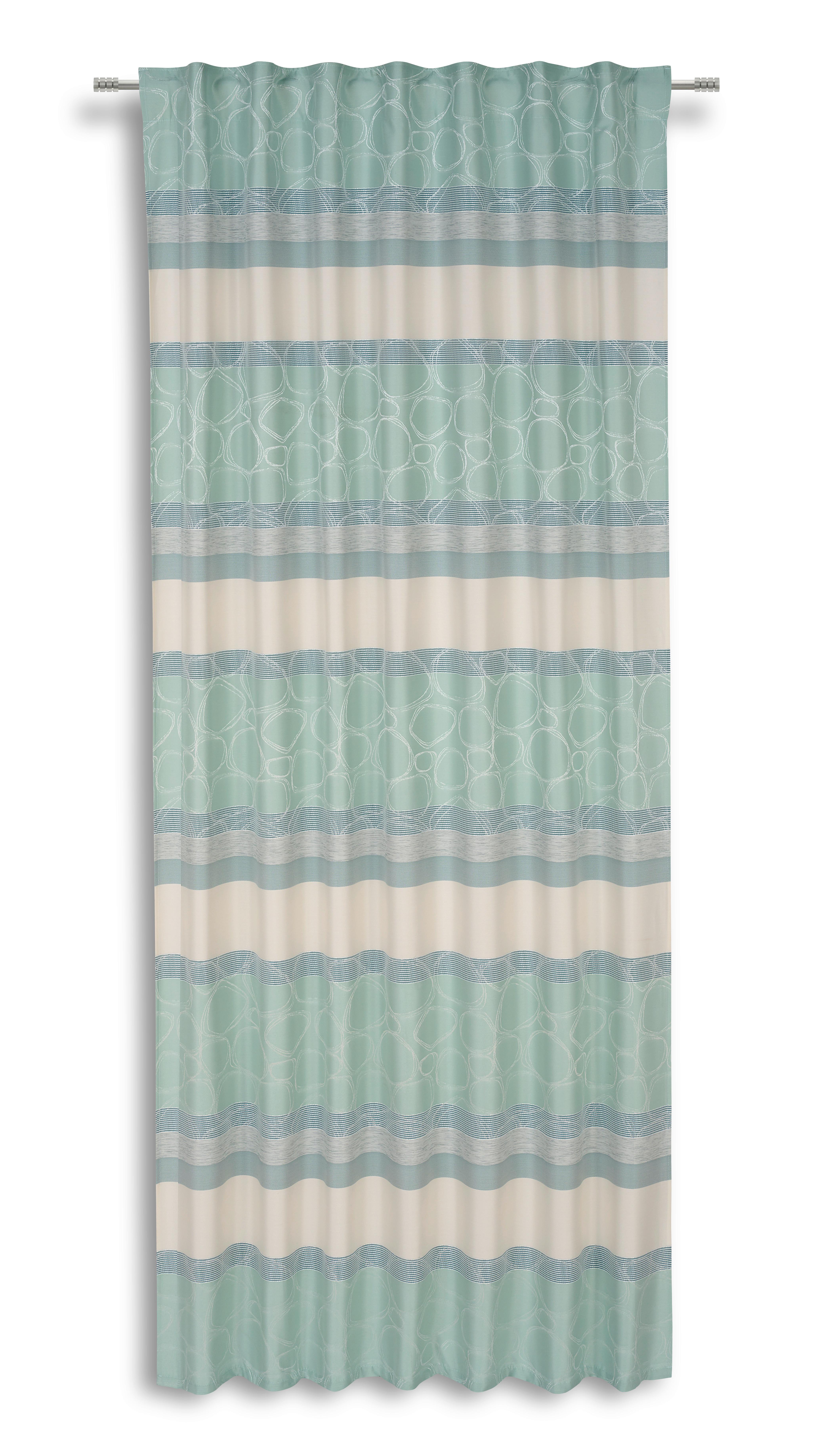 Vorhang mit Schlaufen und Band 140x245 cm Mintgrün - Mintgrün, MODERN, Textil (140/245cm) - Luca Bessoni