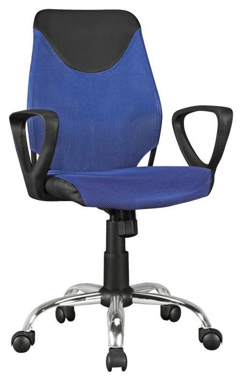 Otočná židle pro dítě Kika modrá - modrá/černá, Moderní, kov/plast (60/105/60cm) - MID.YOU