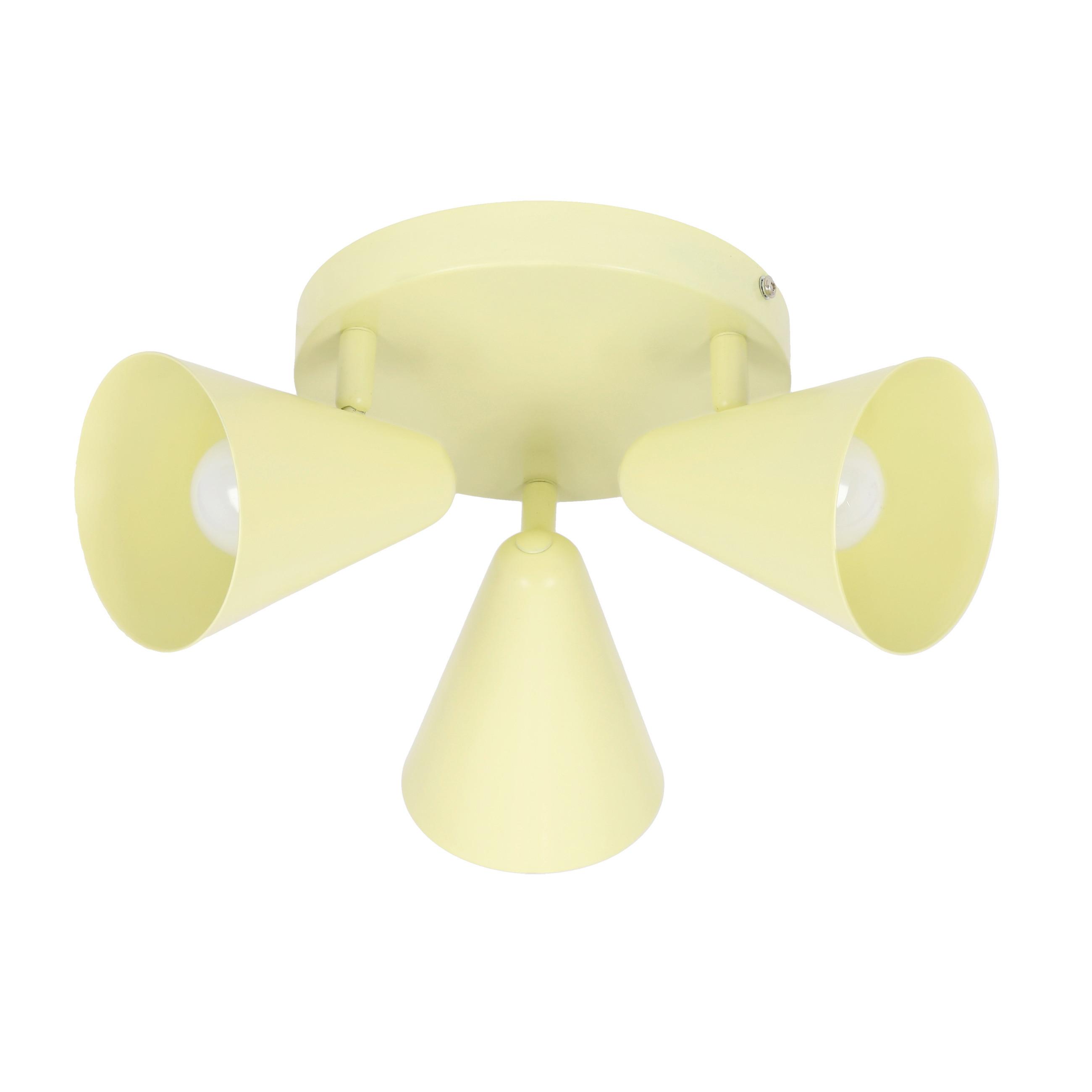 DECKENSTRAHLER 98-68828 AMOR - Hellgelb, Trend, Metall (34/34/16cm)