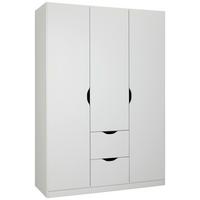 SKRIŇA S OTOČNÝMI DVERAMI WHITE - biela, Modern, kompozitné drevo (136/197/54cm)
