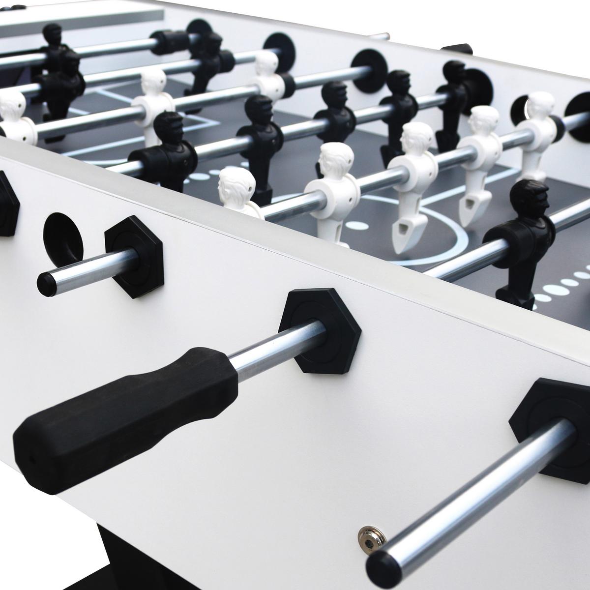 Tischfußball Worldcup Premium Pro Holz/Metall Schwarz/Weiß - Schwarz/Weiß, KONVENTIONELL, Holz/Metall (76/90/144cm) - Ambia Garden