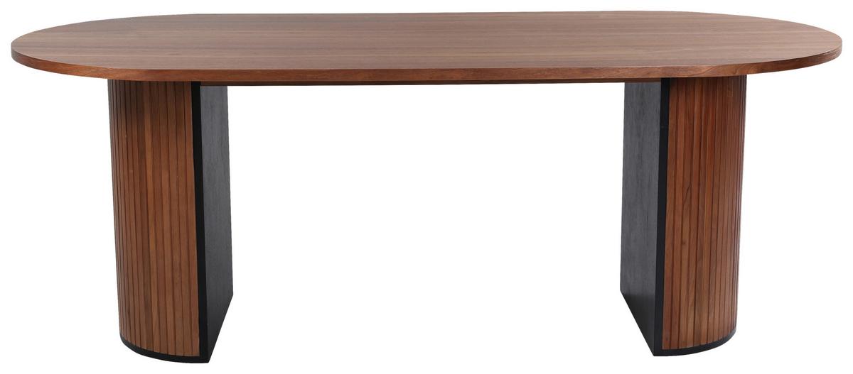 Esstisch Bianca - Schwarz/Naturfarben, Design, Holz/Holzwerkstoff (200/90/75cm) - Livetastic