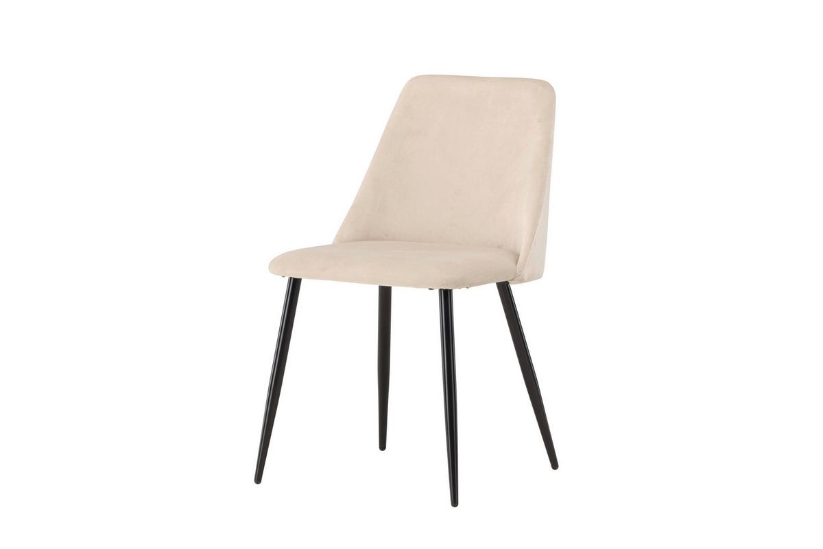 Stuhl Night Schwwarz/beige : 48 Cm - Beige/Schwarz, Design, Textil/Metall (48/83/56cm) - Livetastic