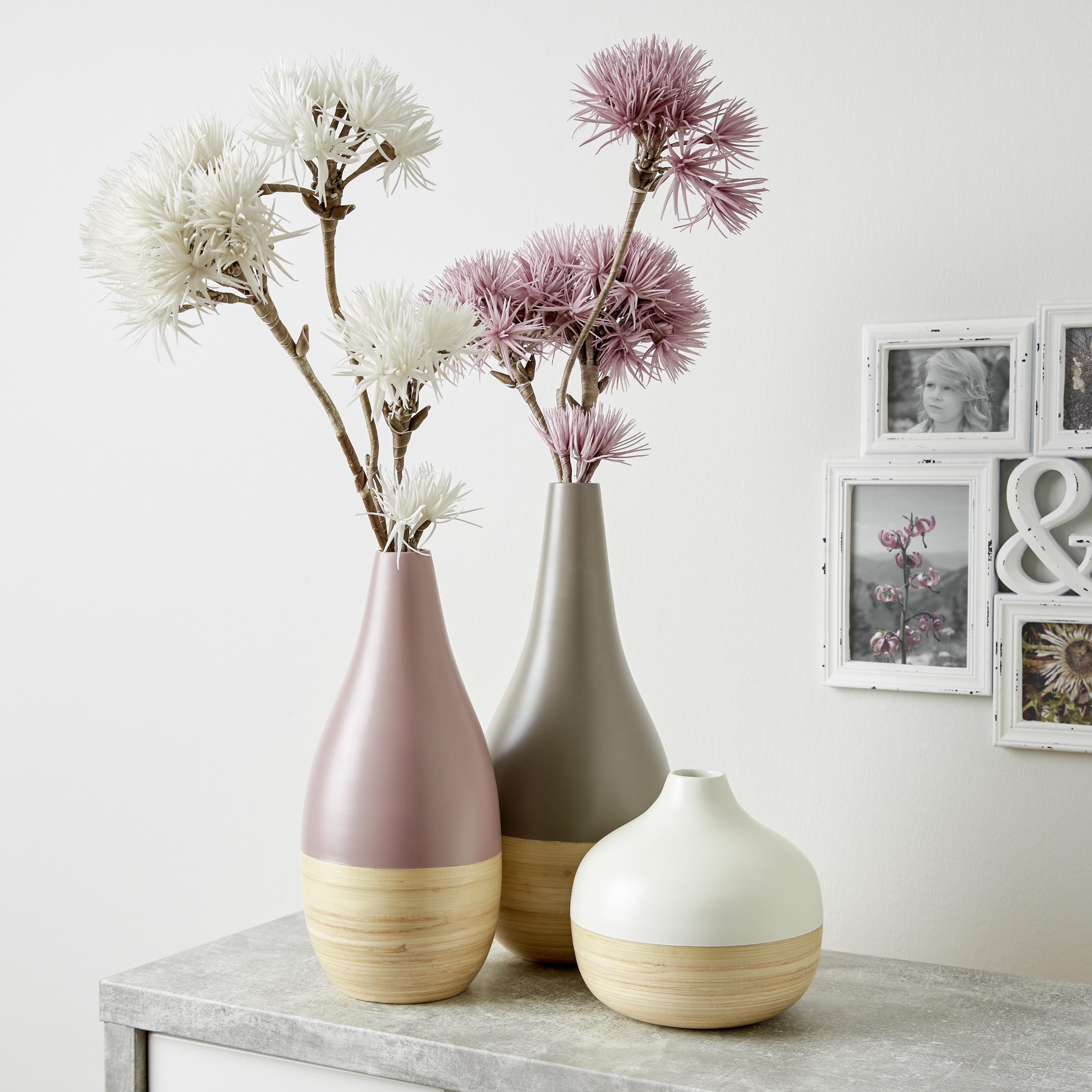 Váza Naturelle - prírodné farby/sivá, drevo (17/38cm) - Zandiara