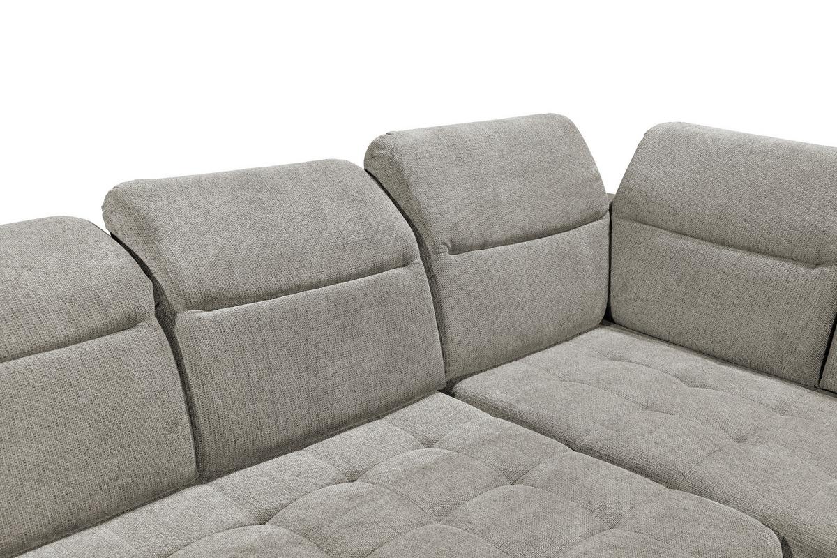 Ecksofa Rockdale Taupe S: 282x200 Cm - Taupe/Schwarz, KONVENTIONELL, Textil (282/200cm) - MID.YOU
