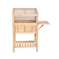 GEWÄCHSHAUS GEWÄCHSHAUS AUS HOLZ - Silberfarben/Braun, MODERN, Holz/Kunststoff (50/120/102,5cm) - Gardenson