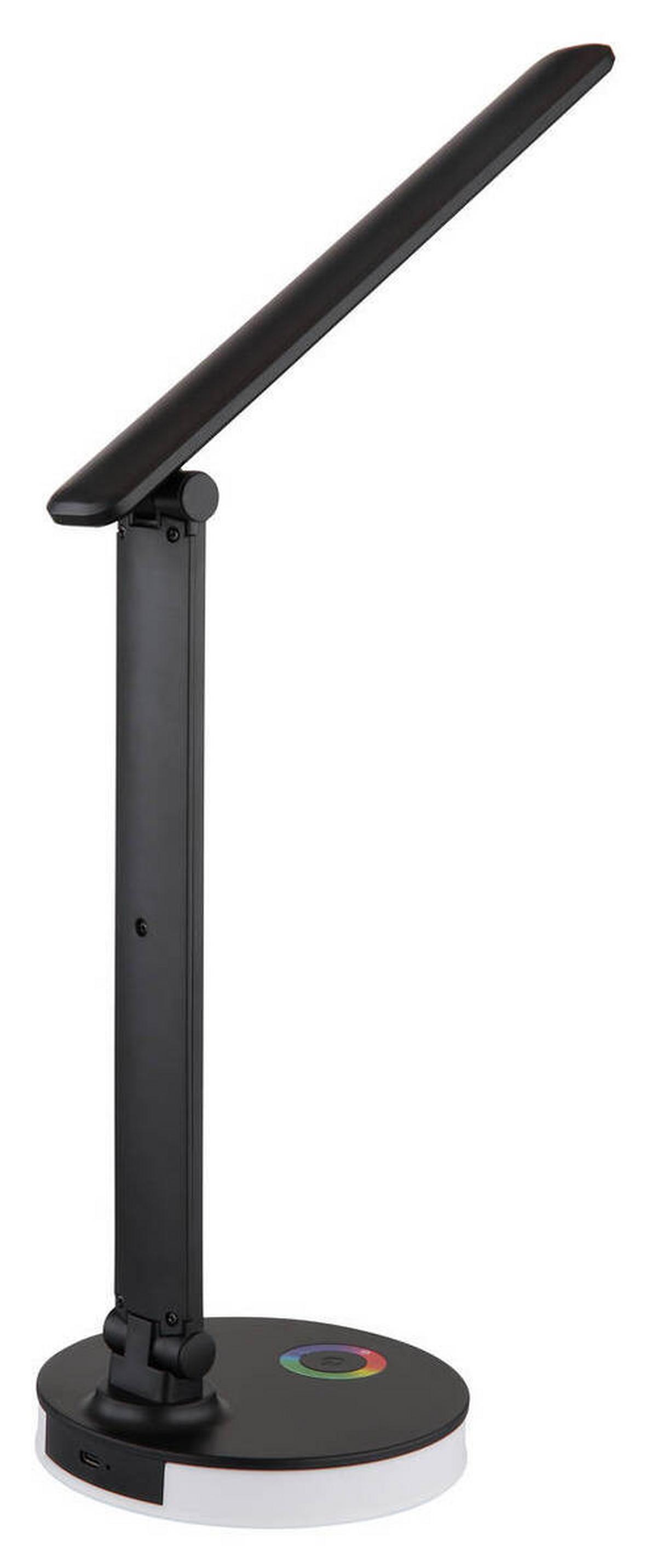 LED-Schreibtischleuchte 58445b - Opal/Schwarz, Design, Kunststoff (28/15/50cm) - Globo
