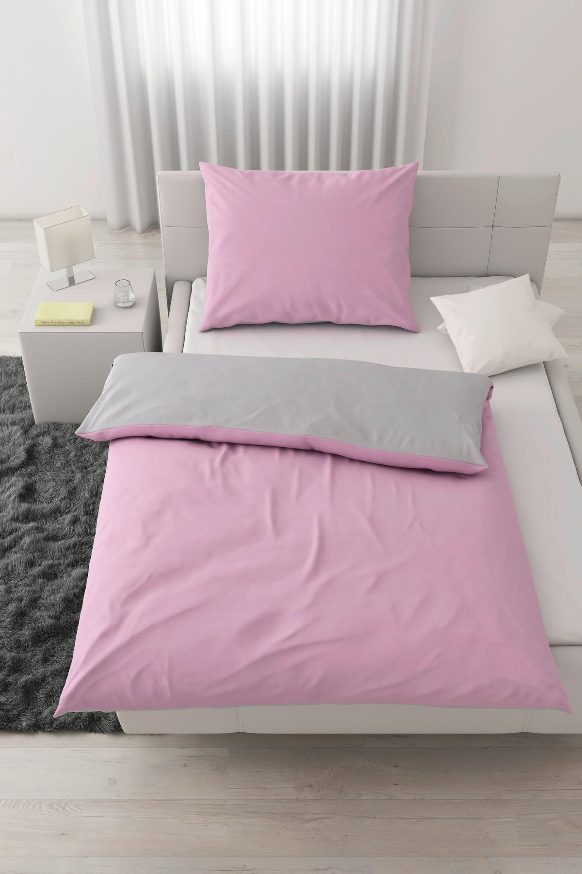 Povlečení Annika, 140/200cm,šeříková - barvy stříbra/šeříková, textil (140/200cm) - Modern Living