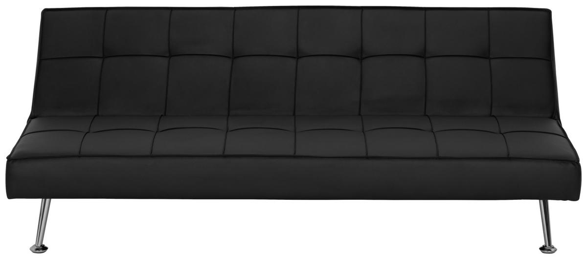 3-sitzer-sofa Mit Schlaffunktion Silva B:179cm - Silberfarben/Schwarz, Basics, Textil (179/74/91cm) - P & B