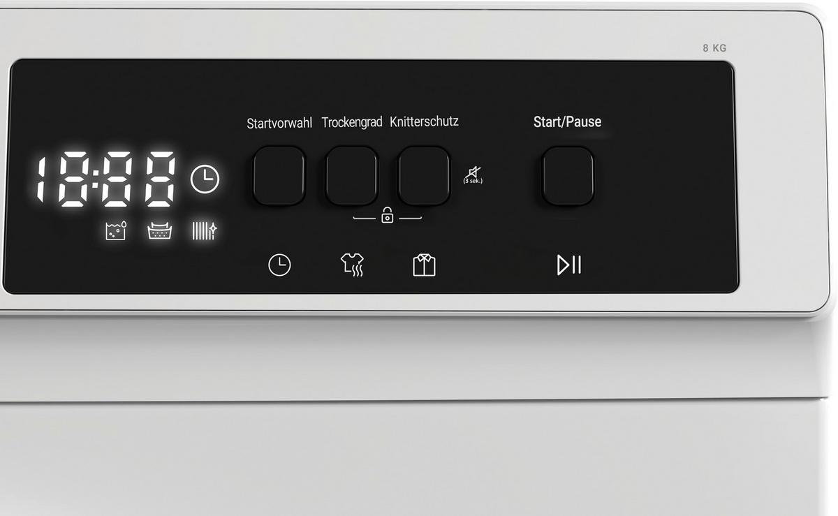 Wärmepumpentrockner 10840814 - Td-B8gp1wd0-De - Weiß, Basics, Glas/Kunststoff (59.6/84.5/60.9cm) - Daewoo