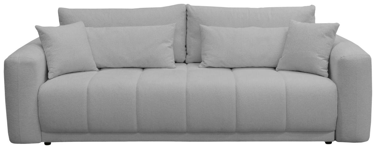 Schlafsofa Supra, Hellgrau B: 245 Cm - Hellgrau/Schwarz, Design, Holz/Textil (245/90/117cm) - MID.YOU