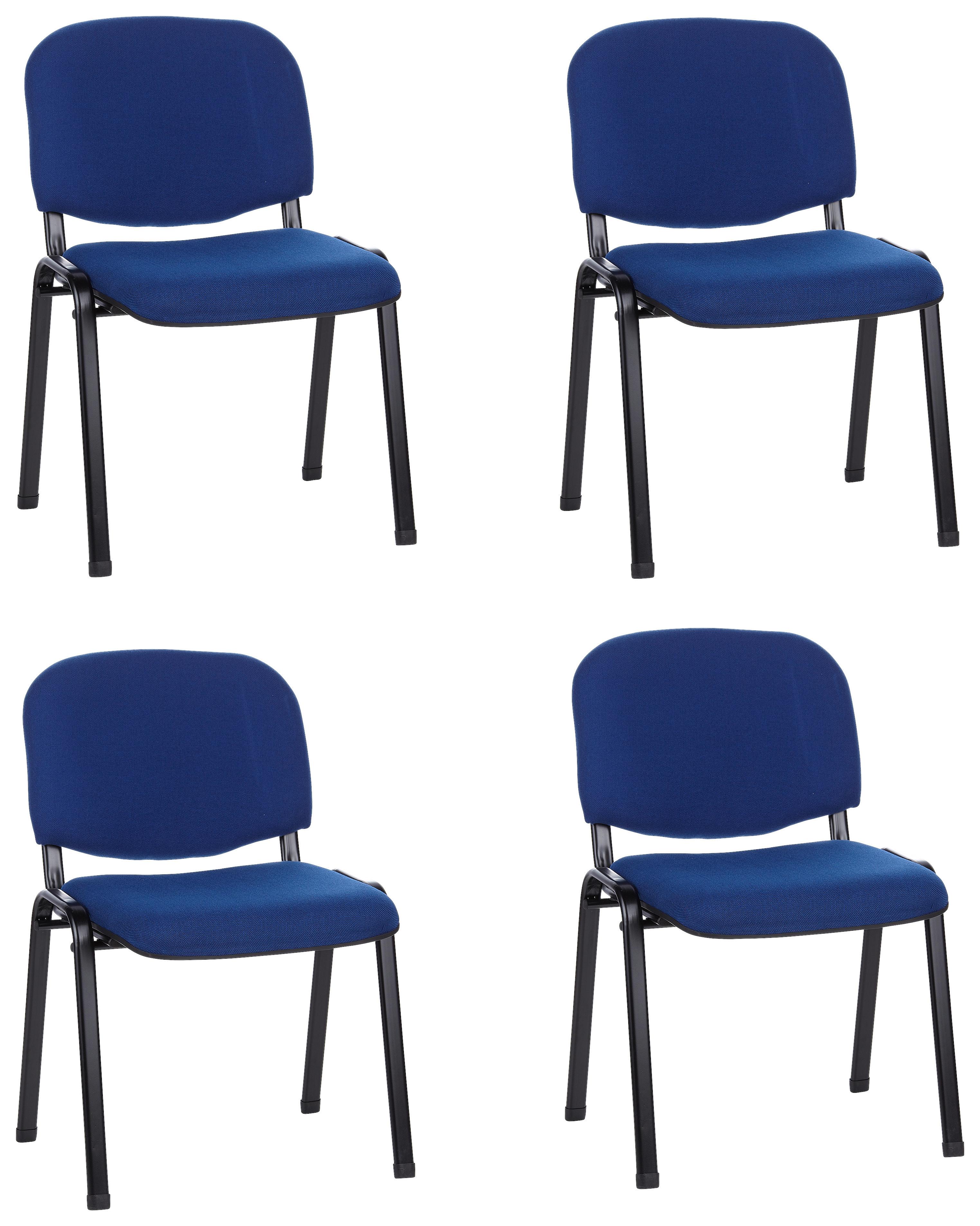 Besucherstuhl Xt 600 - Blau/Schwarz, Basics, Textil/Metall (58/84/48cm) - MID.YOU
