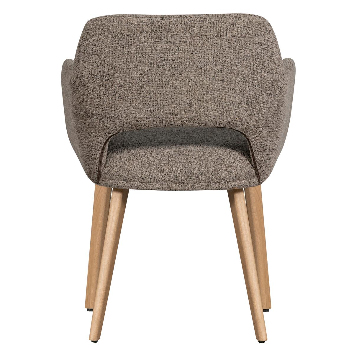 Armlehnstuhl-Set Murat Naturfarbe/Taupe B: 61cm - Taupe/Naturfarben, MODERN, Holz/Textil (61/86/60cm) - Livetastic