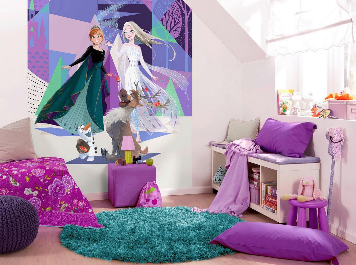 Fototapete Frozen Abstract Arendelle - Multicolor, Trend, Textil (200/280cm)