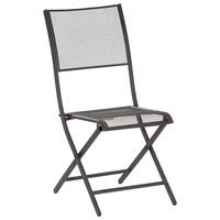 Gartenklappstuhl Samos Klappstuhl - Graphitfarben, MODERN, Metall (41/89/57cm) - Gardenson