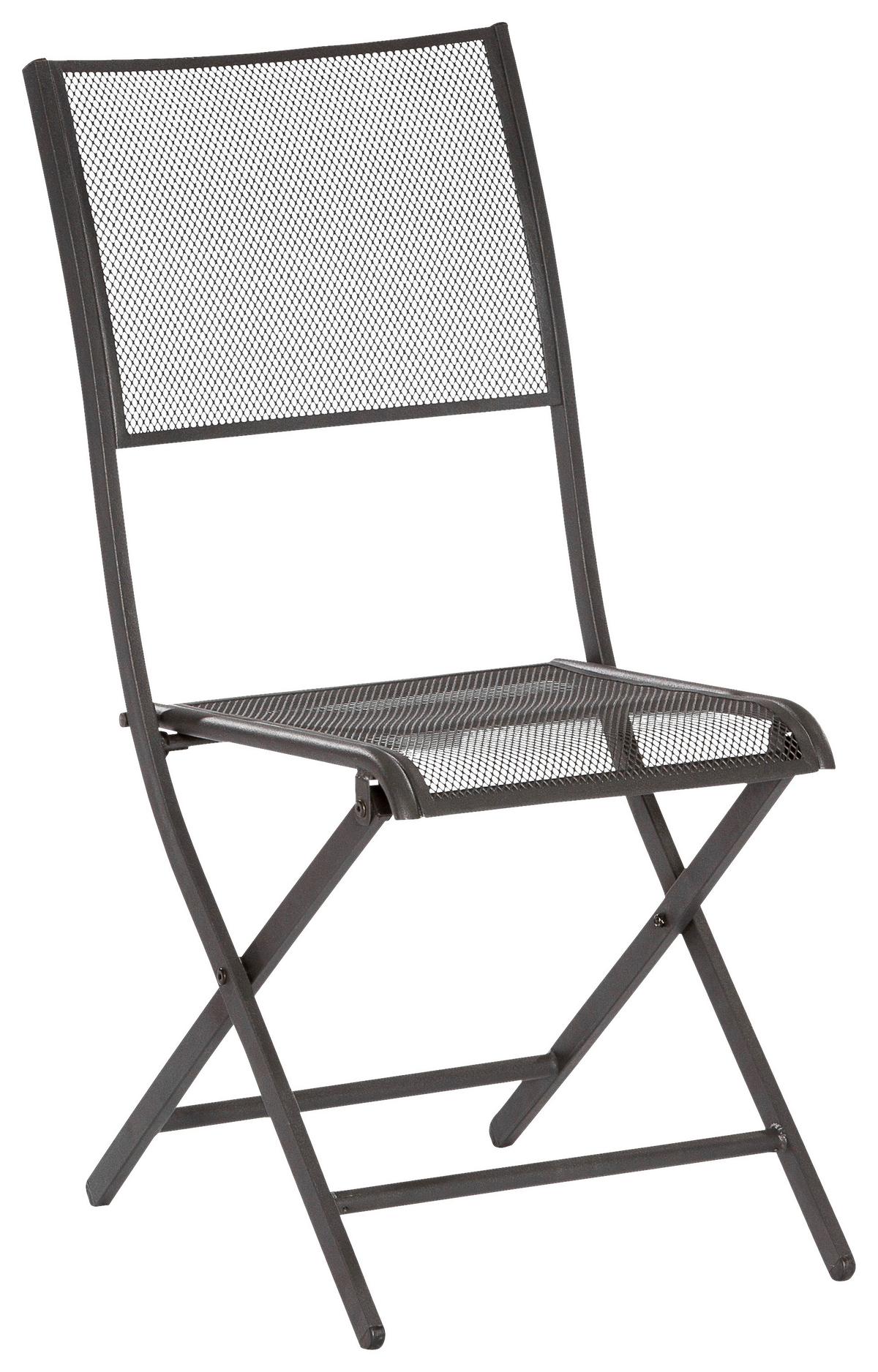 Gartenklappstuhl Samos Klappstuhl - Graphitfarben, MODERN, Metall (41/89/57cm) - Gardenson