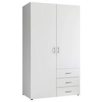 Drehtürenschrank mit Laden 101 cm Harry Weiß - Weiß, MODERN, Holzwerkstoff (101/176/51,3cm) - MID.YOU