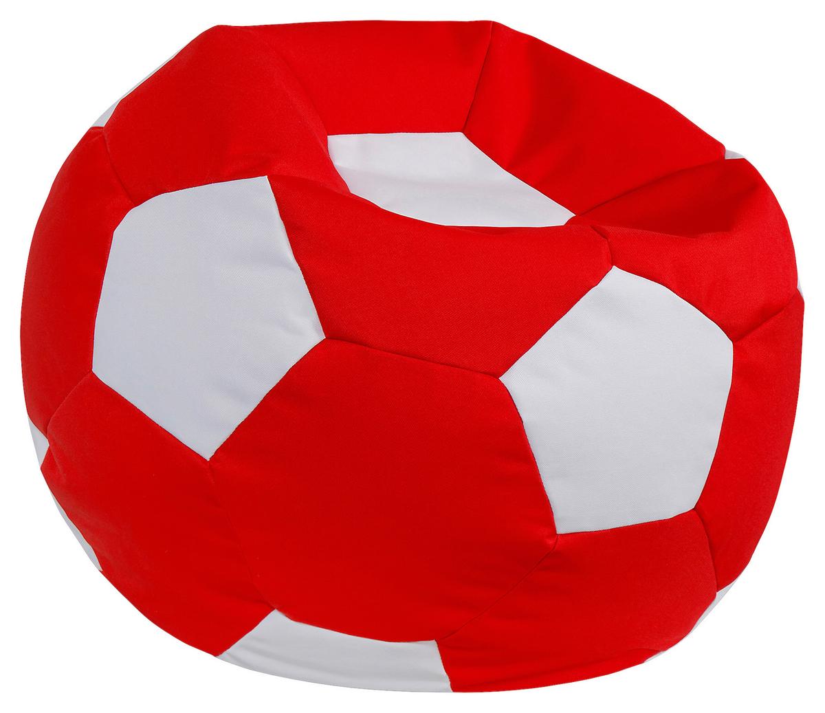 Ülőzsák Ball Red - piros/fehér, Modern, textil (65/65/50cm) - Mömax