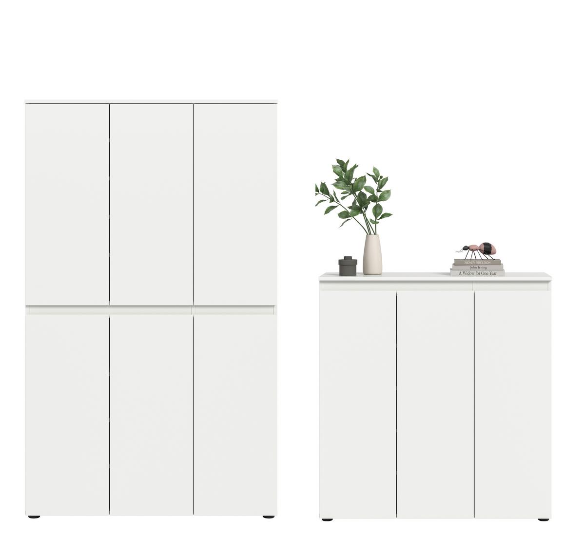 Garderobenschrank Scarpa Weiß B: 175 Cm - Schwarz/Weiß, Design, Holzwerkstoff (175/175/34cm) - Livetastic