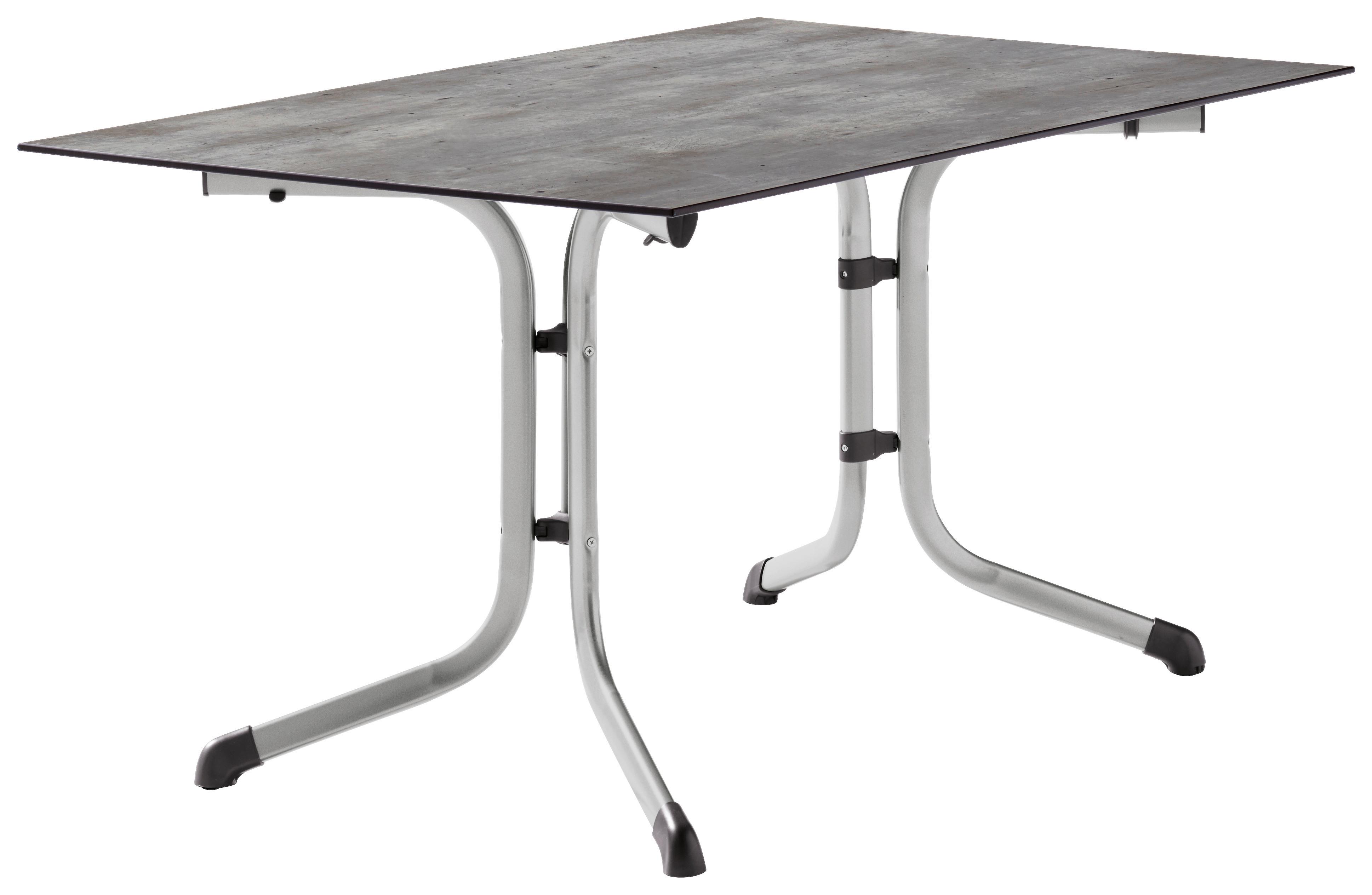 Gartentisch Klappbar Holzwerkstoff/Metall L 140 cm - Hellgrau/Graphitfarben, MODERN, Holzwerkstoff/Metall (140/90/73cm) - Sieger