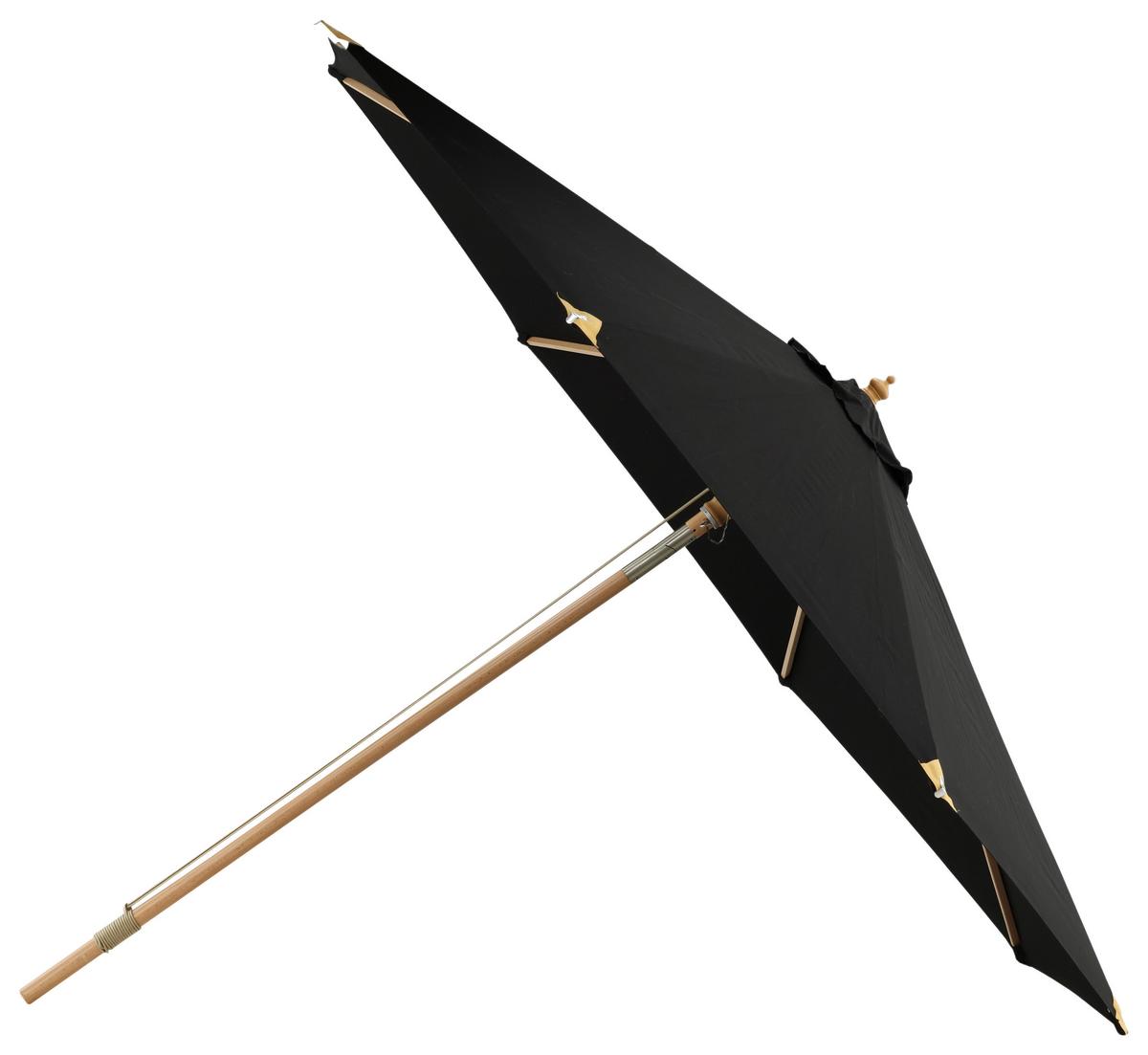 Sonnenschirm Nypo DM: 330cm H: 258cm Schwarz - Schwarz, KONVENTIONELL (330/258/330cm) - Gardenson
